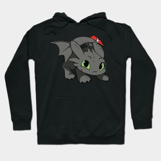 Happy Toothless dragon, cartoon character Httyd, night fury art Hoodie